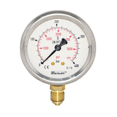 63mm Dial Face Stem Mount Pressure Gauge with NPT Connection