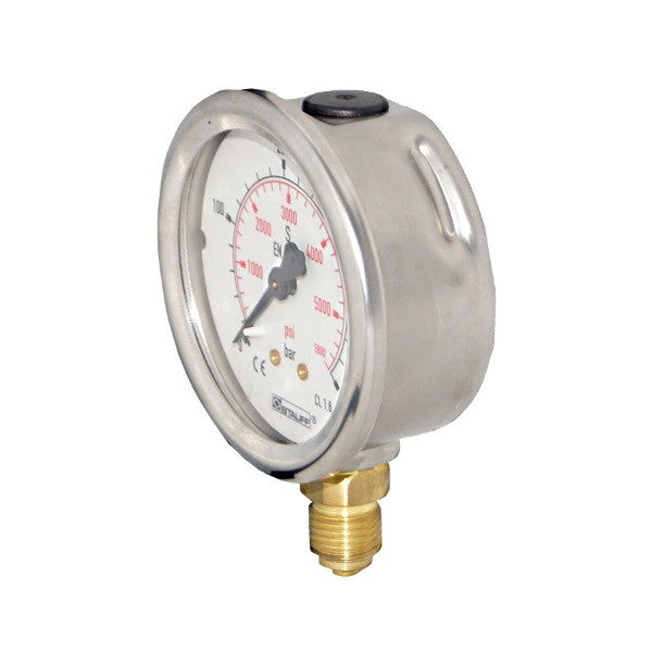 63mm Dial Face Stem Mount Pressure Gauge with NPT Connection