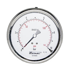 100mm Dial Face Panel Mount Pressure Gauge with NPT Connection